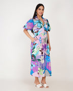 Celeste Garden Puff - Sleeve Midi Dress - Vakr Studios