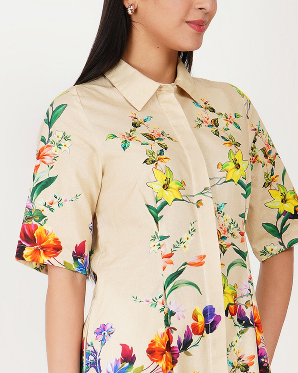 Eden Bloom Shirt Dress - Vakr Studios
