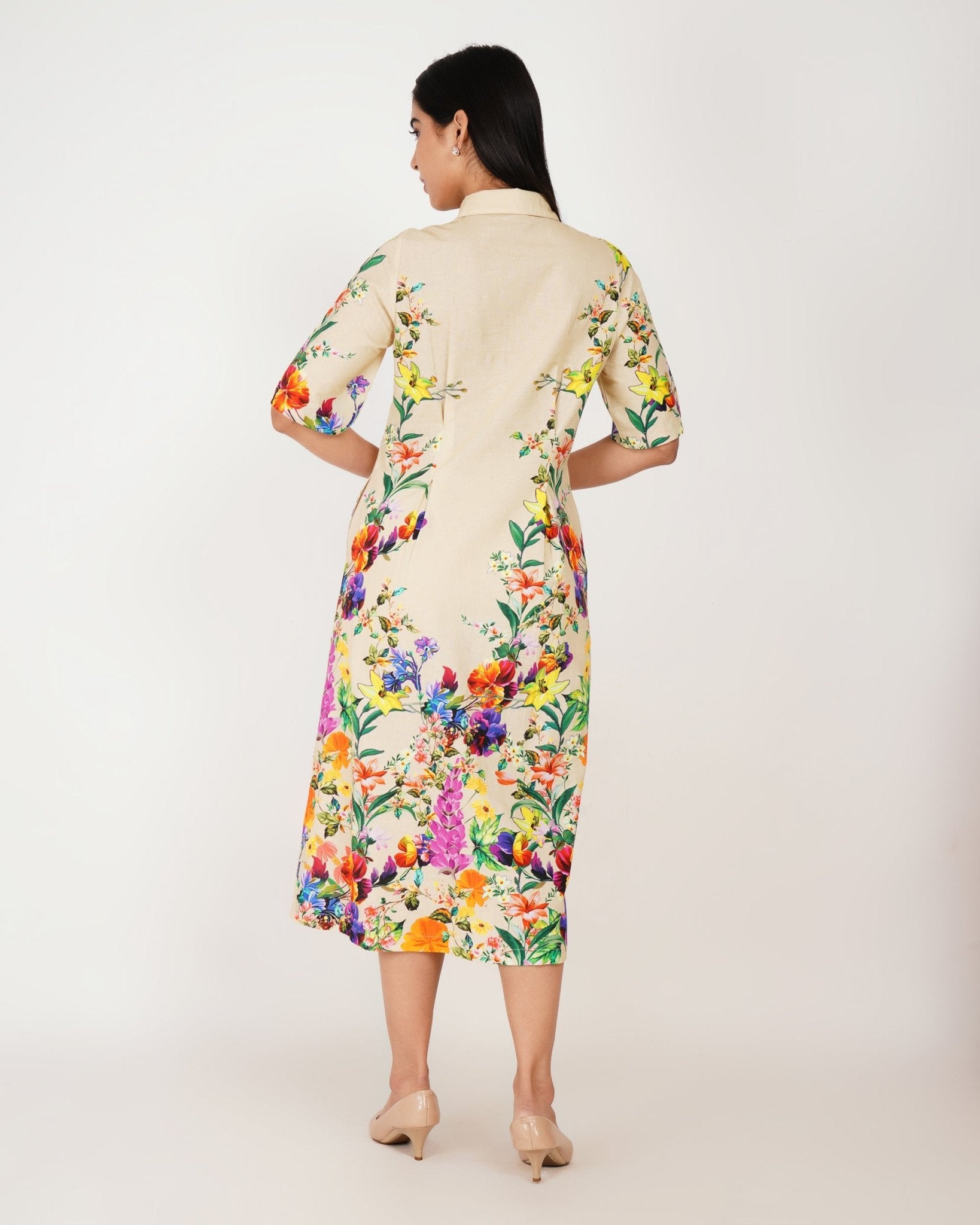 Eden Bloom Shirt Dress - Vakr Studios