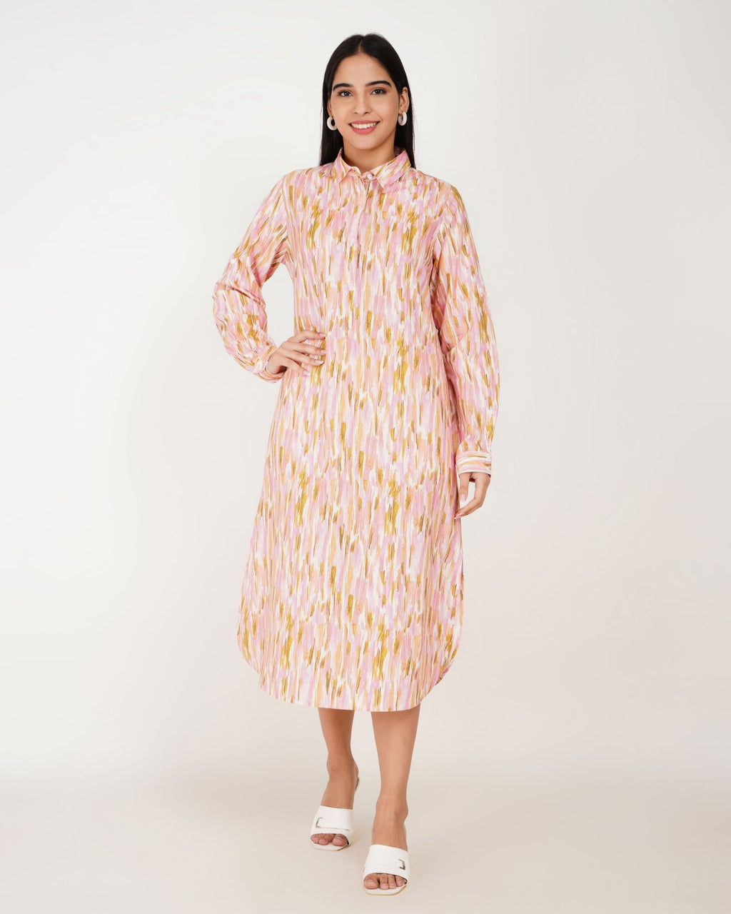 Élan Linen Midi Dress - Vakr Studios