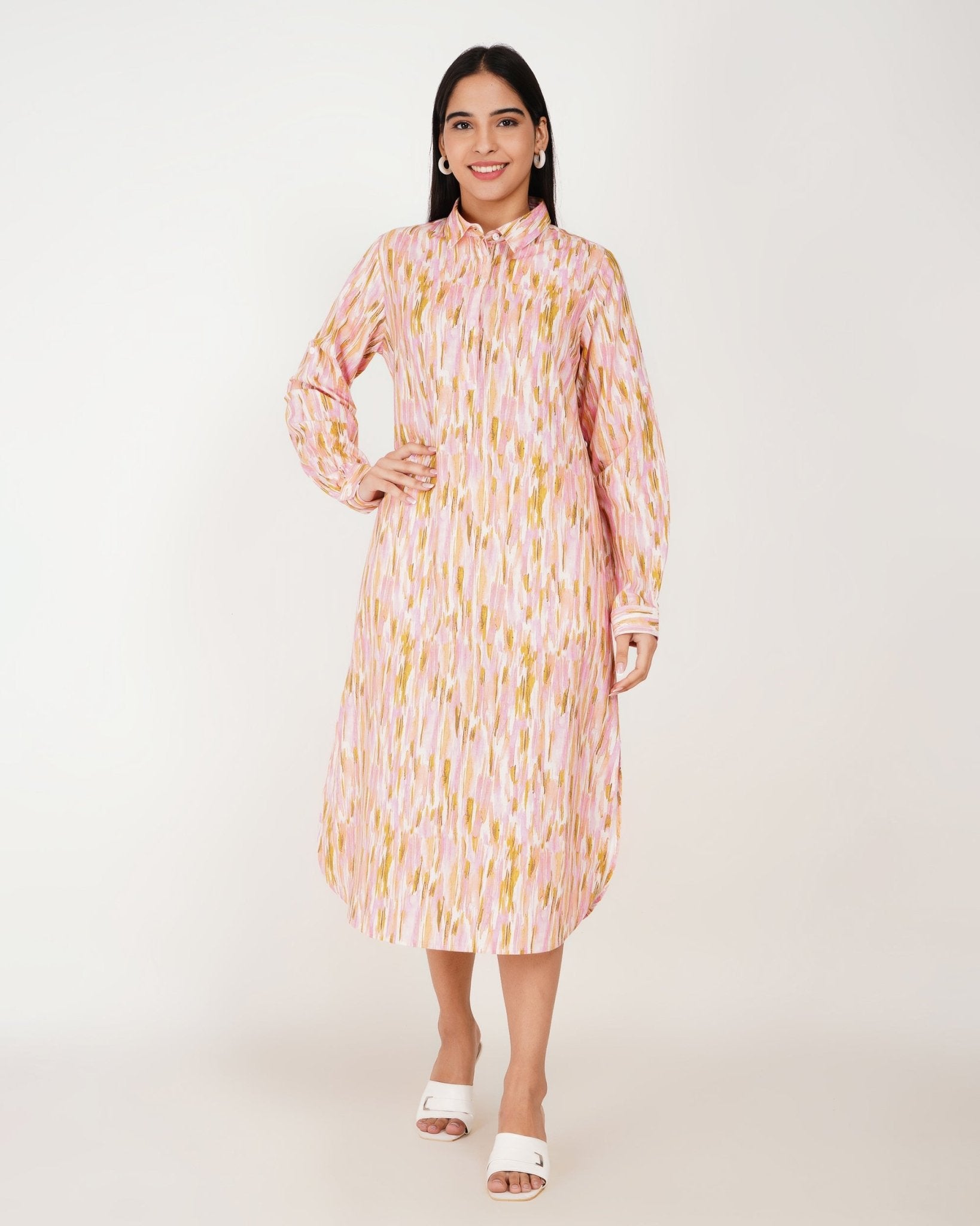 Élan Linen Midi Dress - Vakr Studios