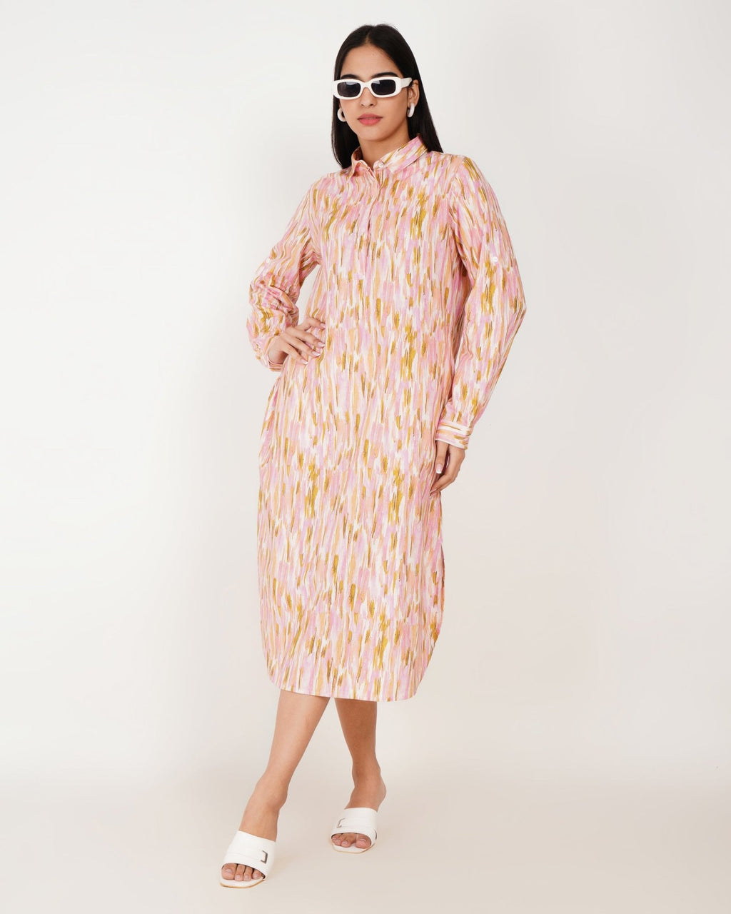 Élan Linen Midi Dress - Vakr Studios