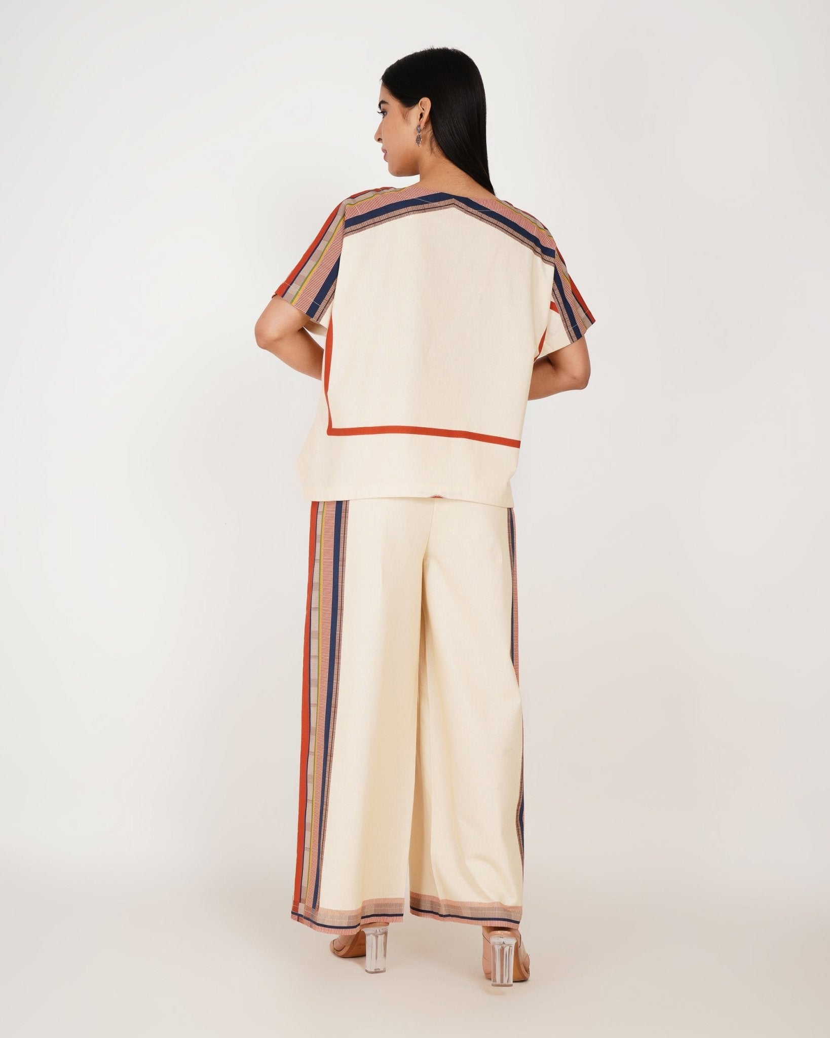 Ivory Frame Linen - Blend Co - Ord Set - Vakr Studios