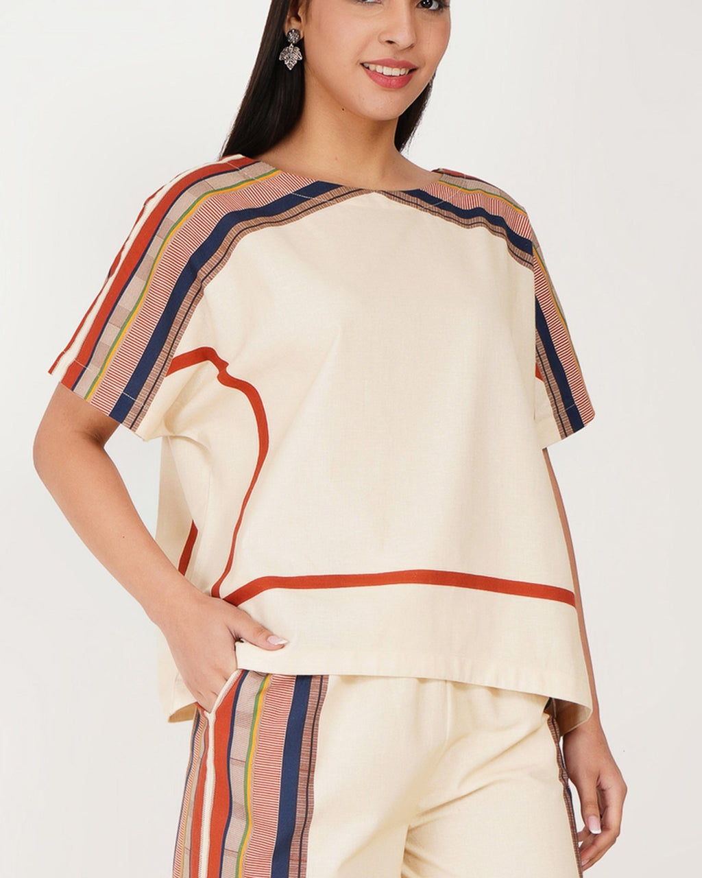 Ivory Frame Linen - Blend Co - Ord Set - Vakr Studios