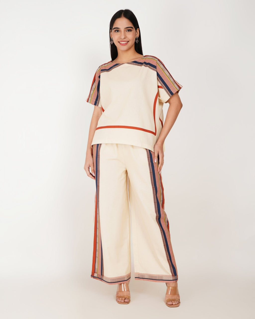 Ivory Frame Linen - Blend Co - Ord Set - Vakr Studios