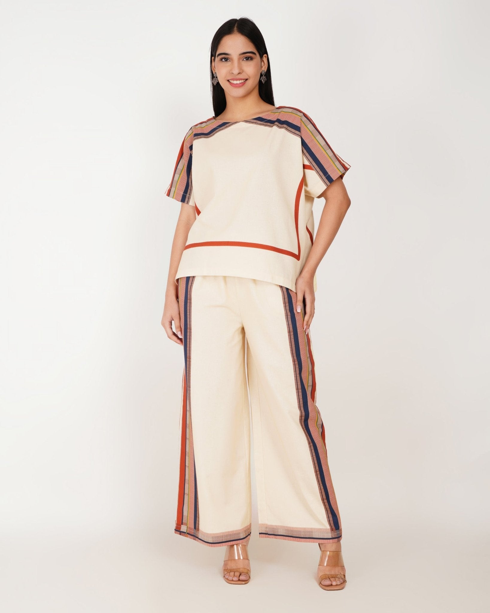 Ivory Frame Linen - Blend Co - Ord Set - Vakr Studios