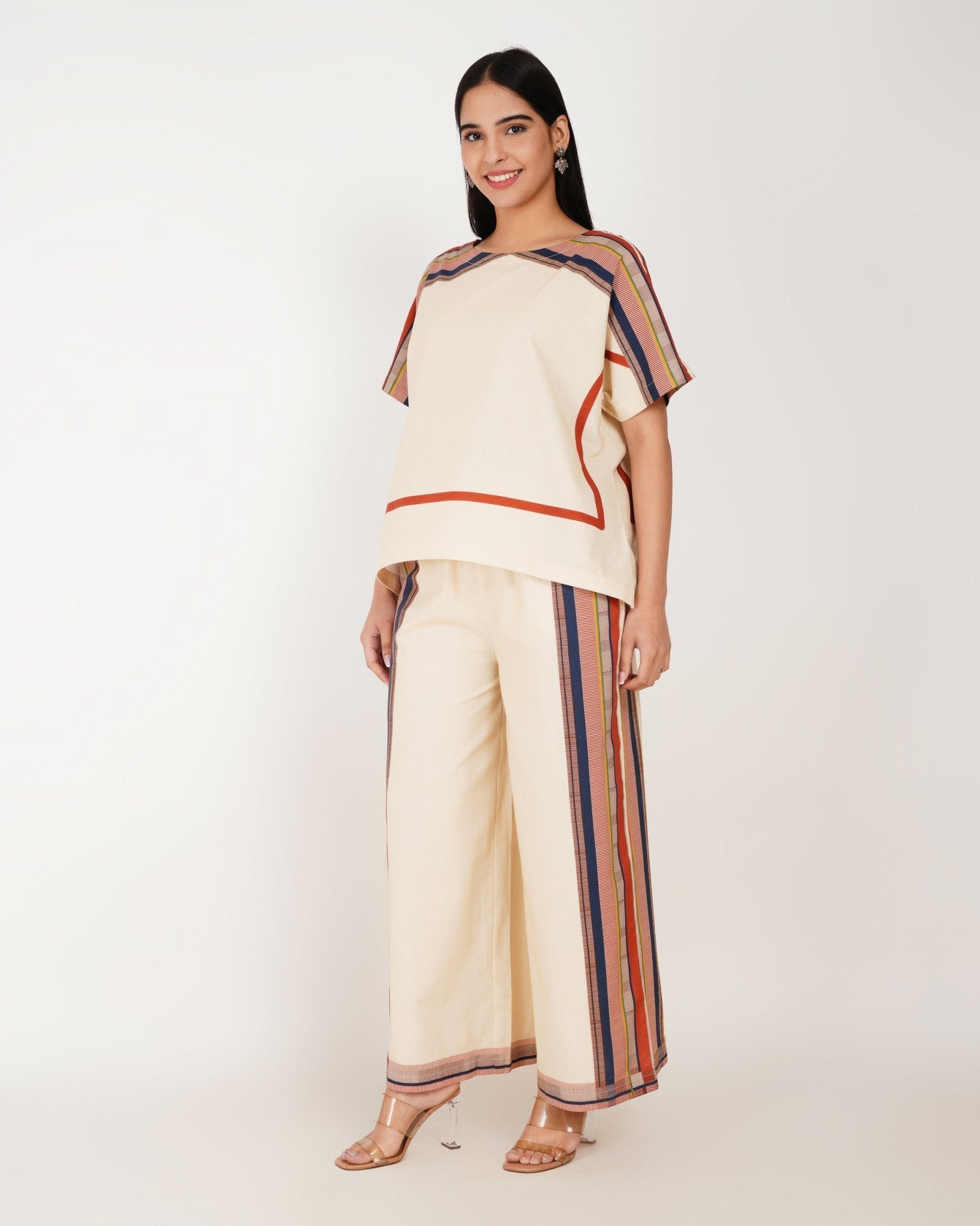 Ivory Frame Linen - Blend Co - Ord Set - Vakr Studios