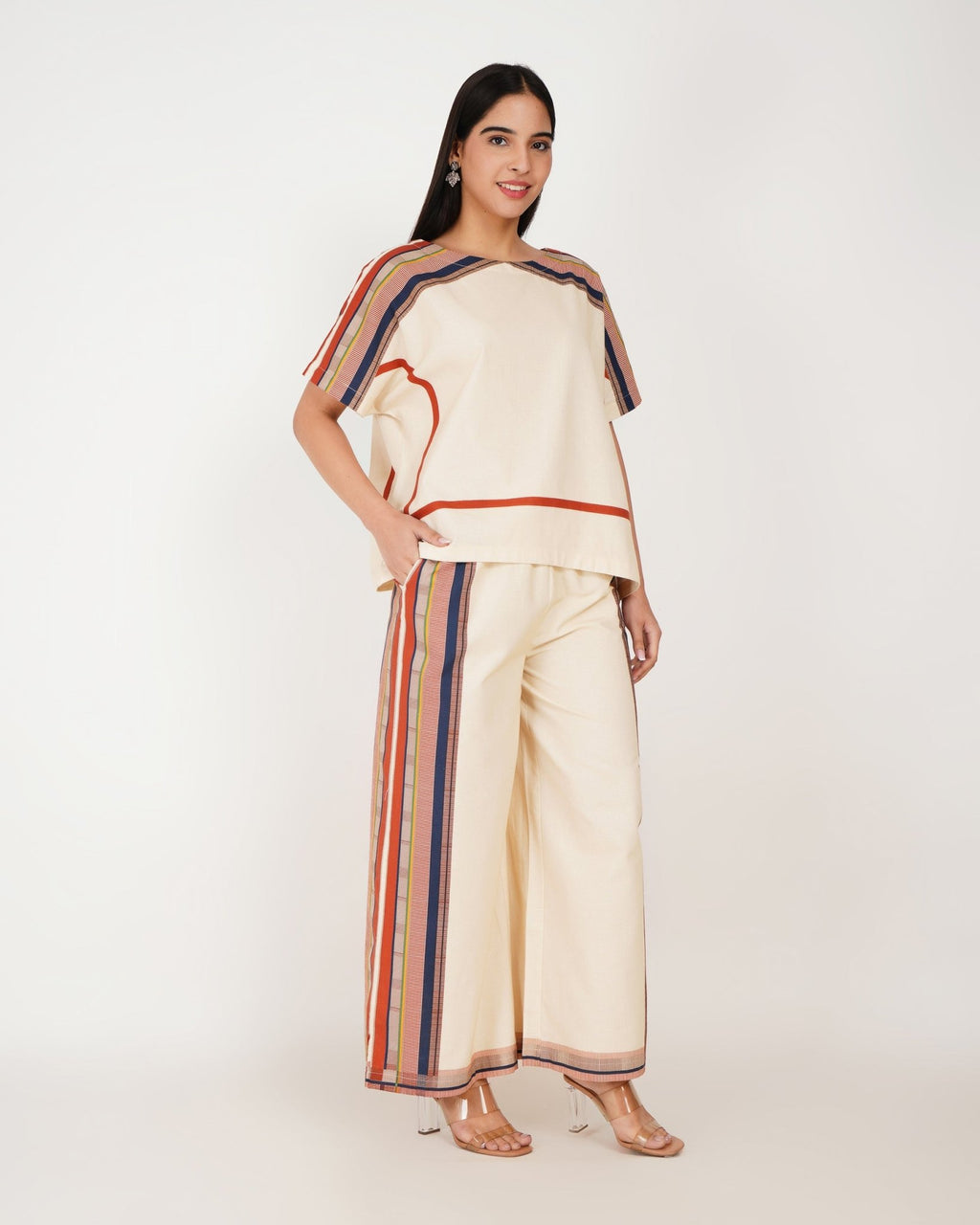 Ivory Frame Linen - Blend Co - Ord Set - Vakr Studios