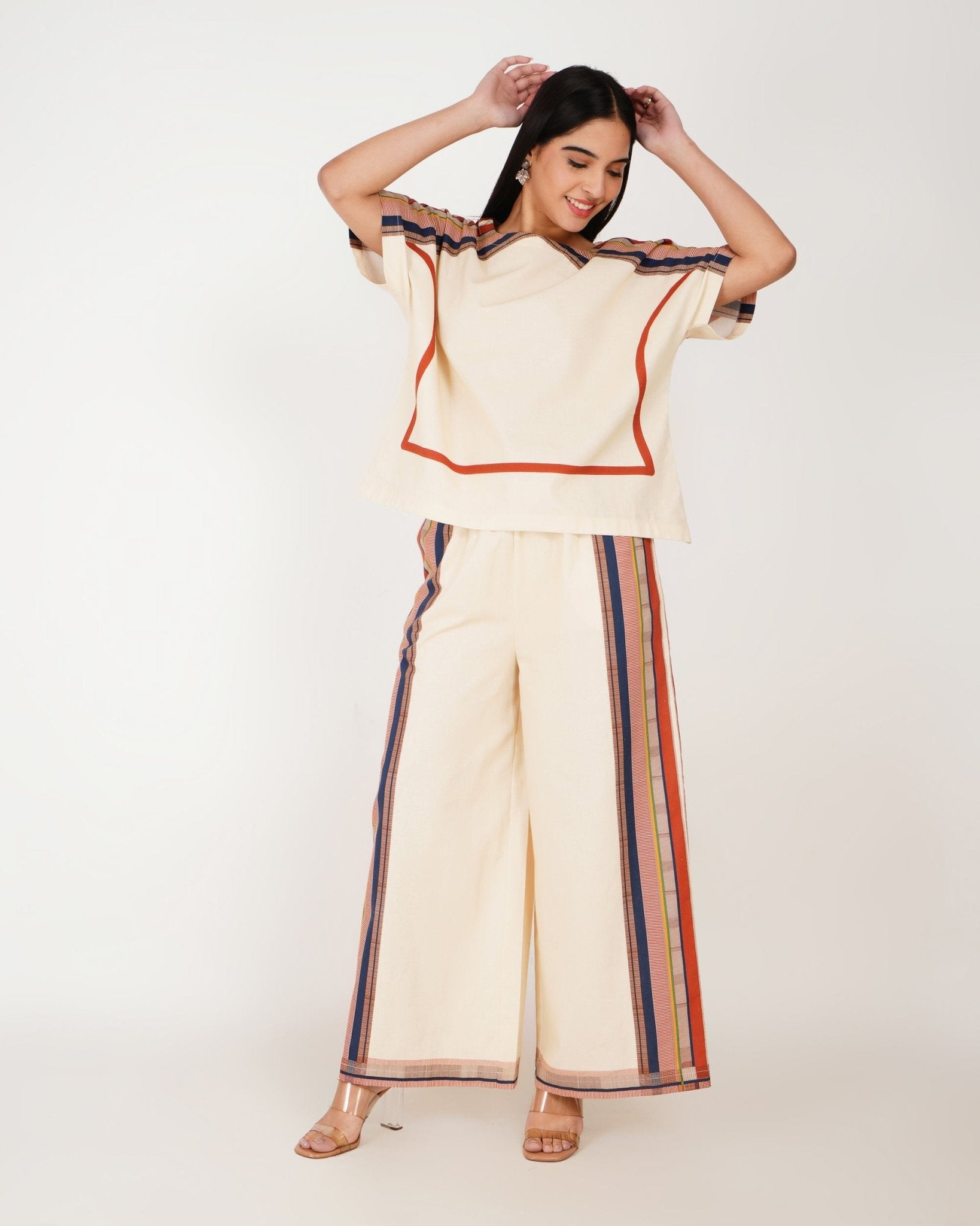 Ivory Frame Linen - Blend Co - Ord Set - Vakr Studios