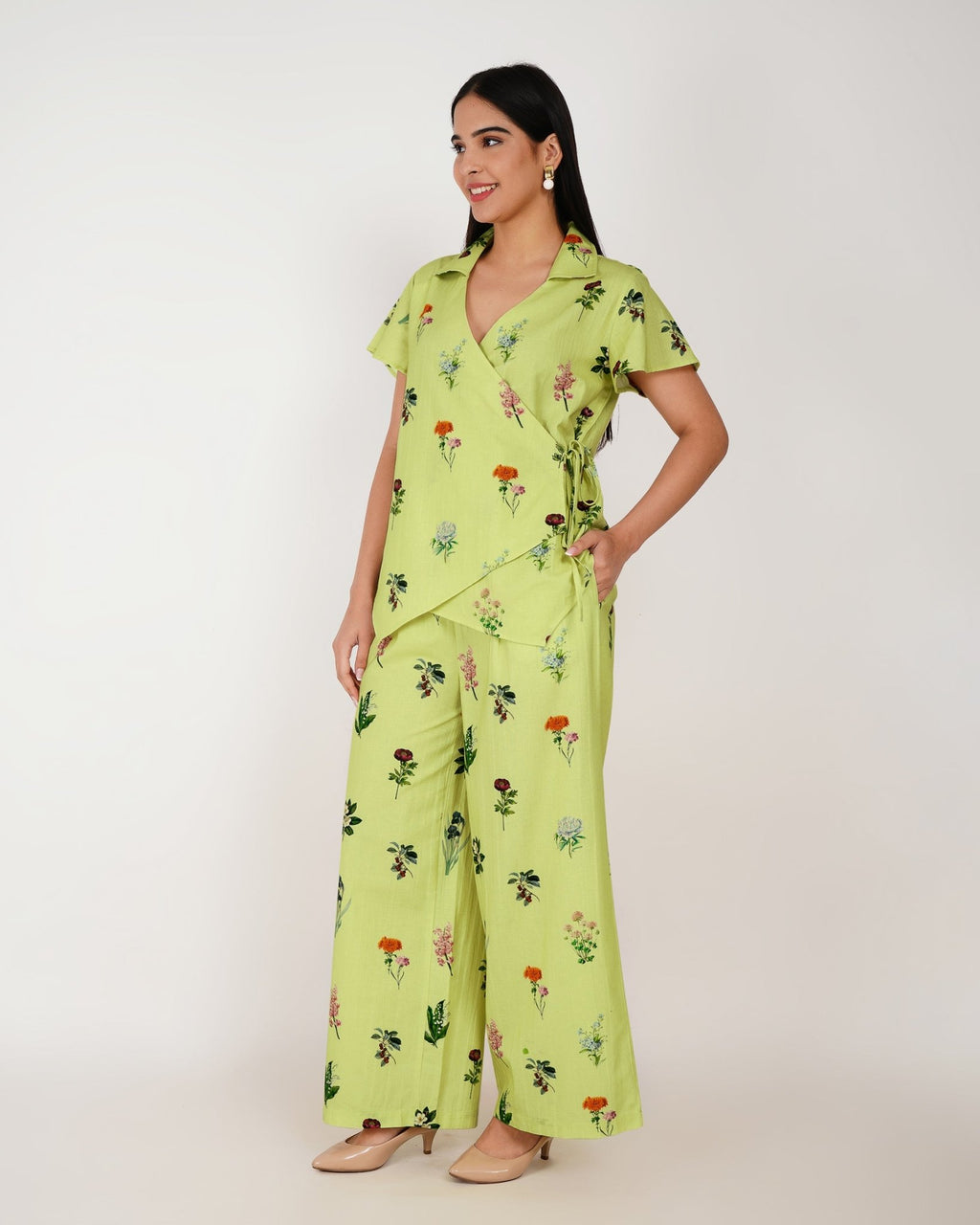 Meadow Green Floral Co - ord Set - Vakr Studios