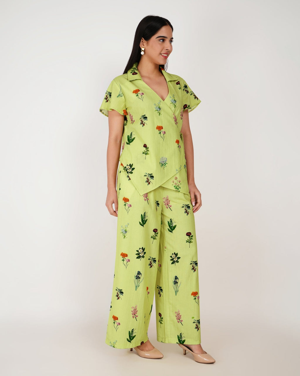 Meadow Green Floral Co - ord Set - Vakr Studios
