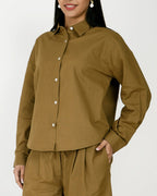 Olive Drift Linen - Blend Co - Ord Set - Vakr Studios