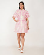 Rosebay Striped Linen Shirt Dress - Vakr Studios