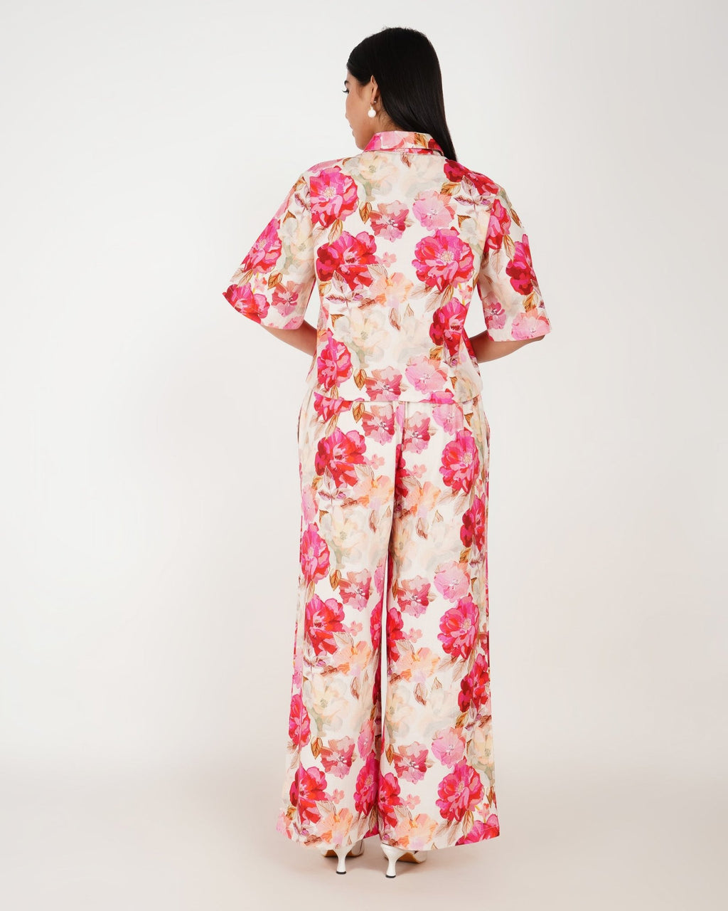 Rosewater Bloom Linen Co - ord Set - Vakr Studios