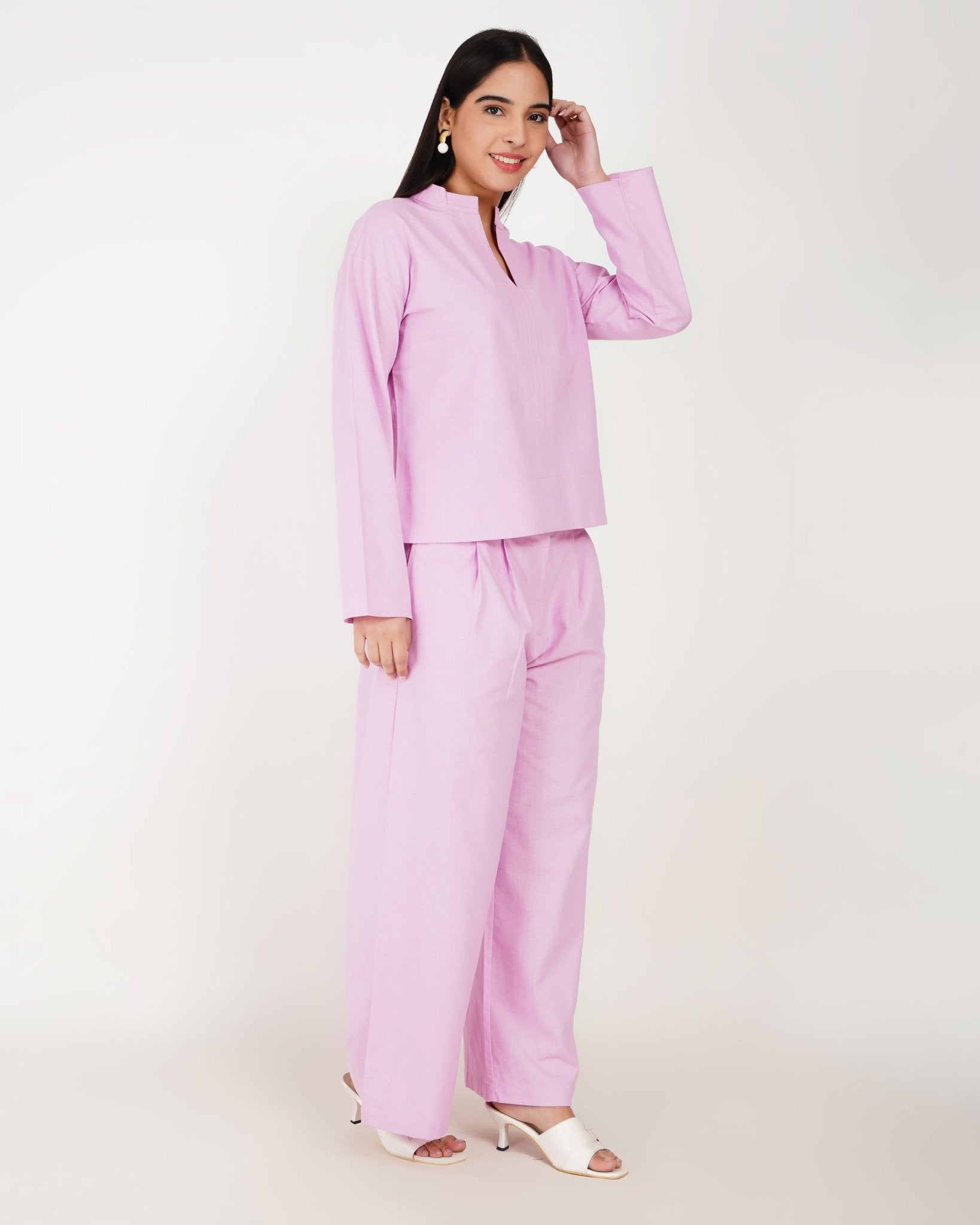 Softline Pink Linen - Blend Co - Ord Set - Vakr Studios