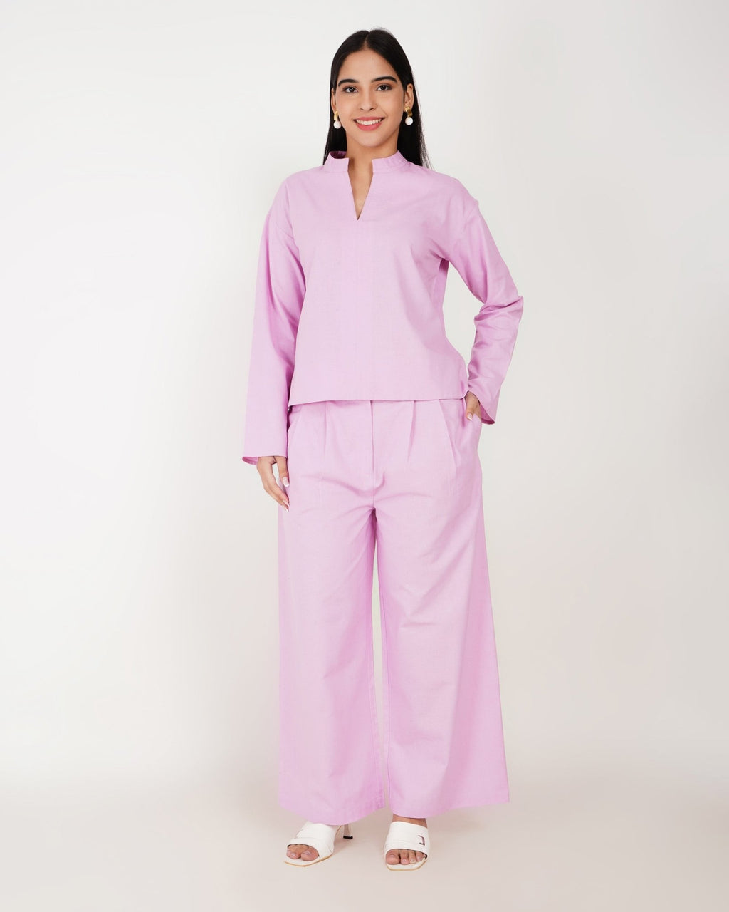 Softline Pink Linen - Blend Co - Ord Set - Vakr Studios
