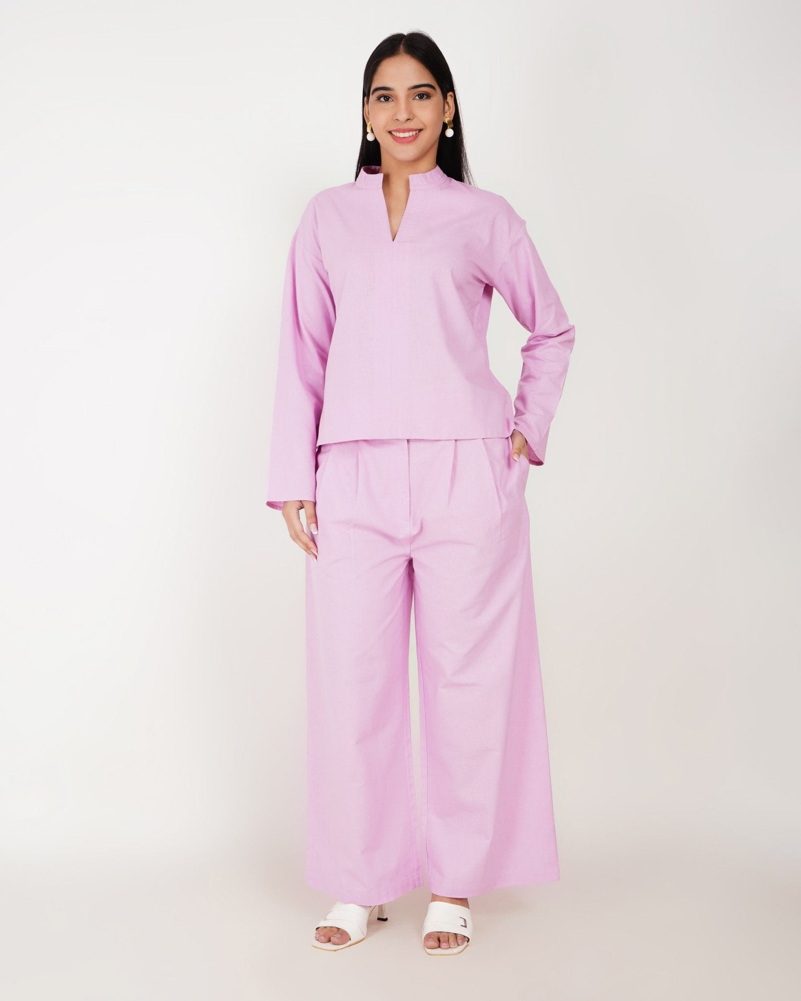 Softline Pink Linen - Blend Co - Ord Set - Vakr Studios