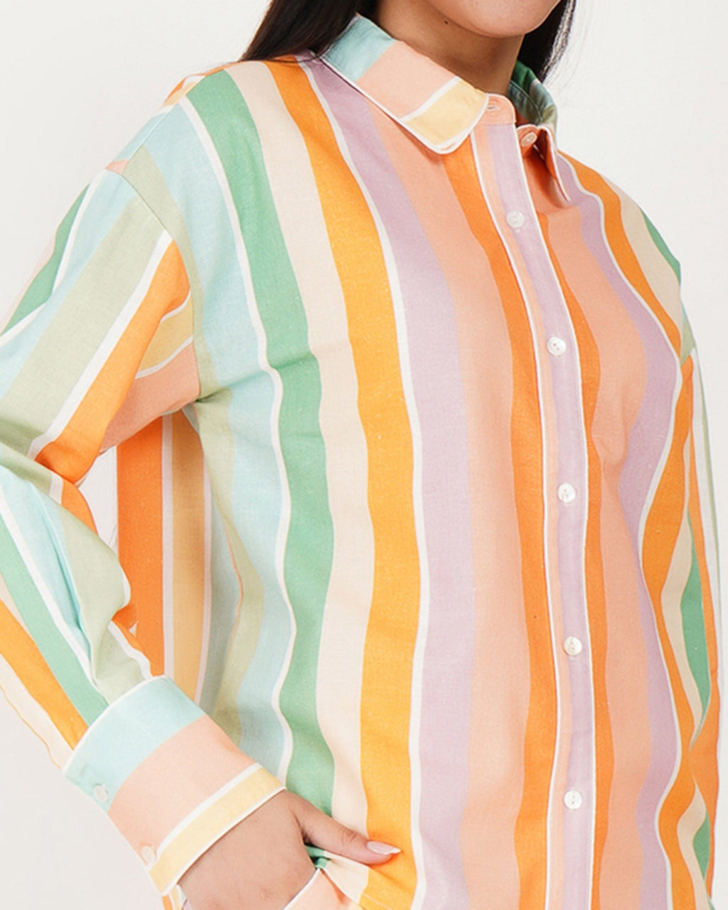 Sorbet Stripe Linen - Blend Shorts Co - Ord Set - Vakr Studios