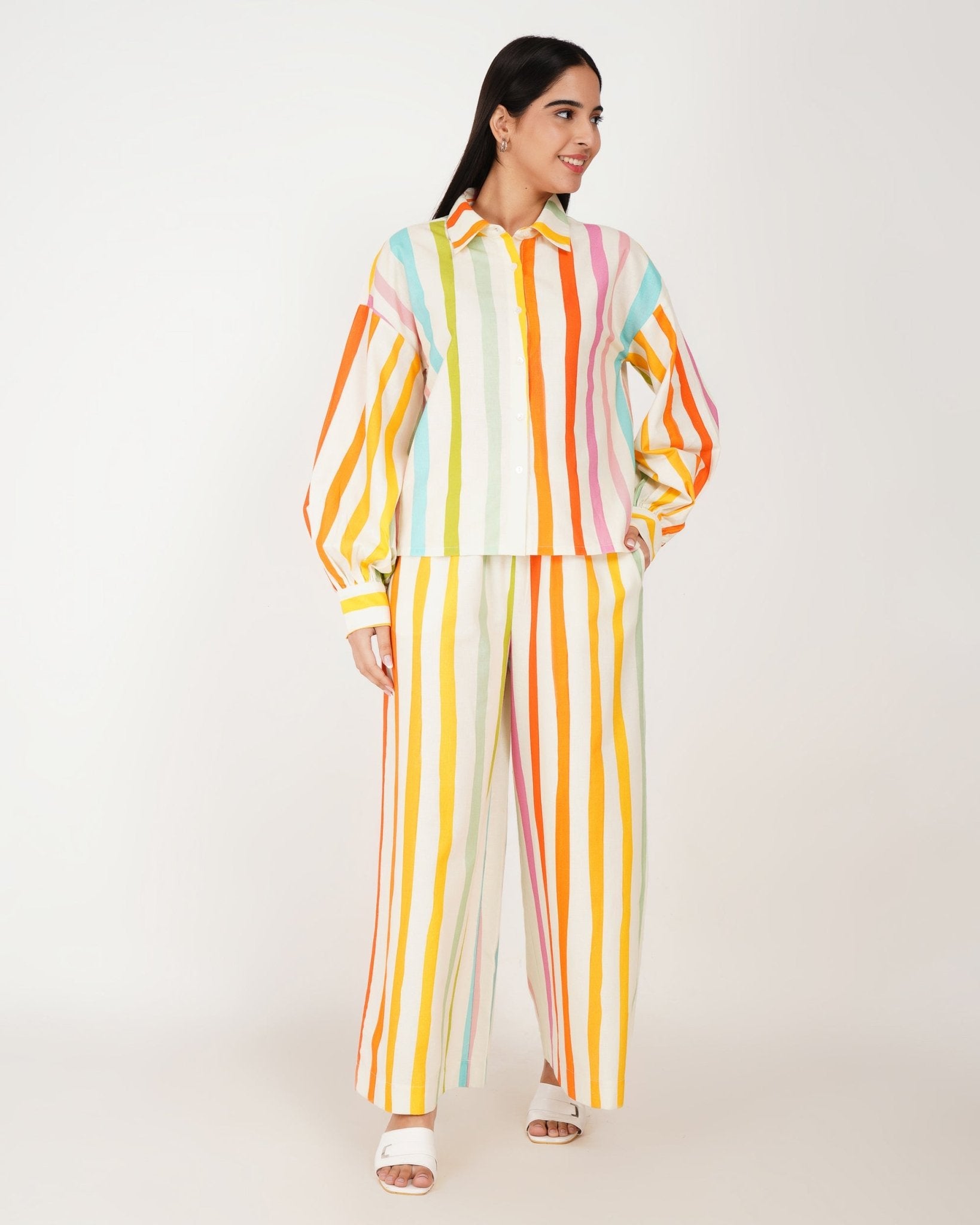 Sunstripe Linen - Blend Co - Ord Set - Vakr Studios