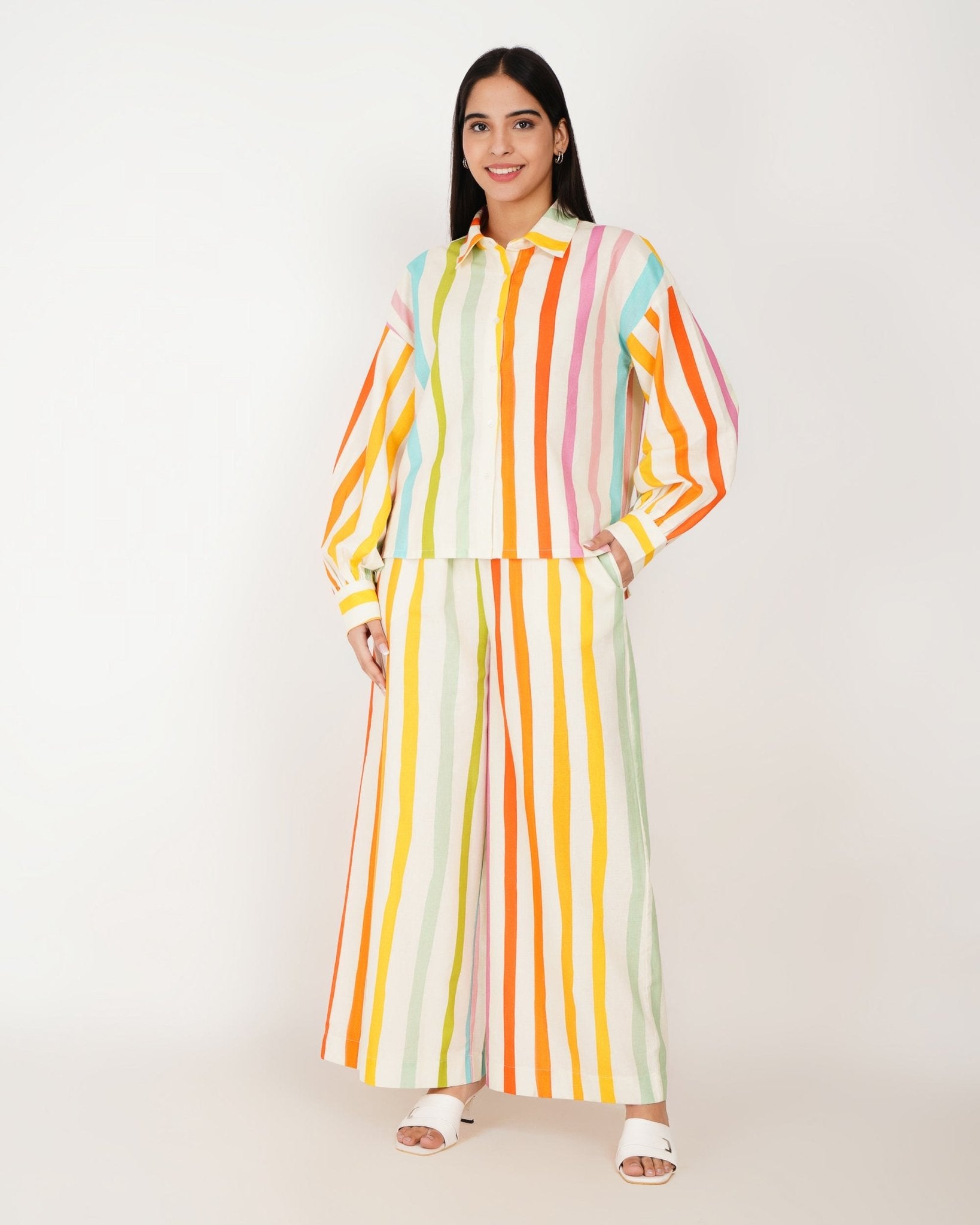 Sunstripe Linen - Blend Co - Ord Set - Vakr Studios