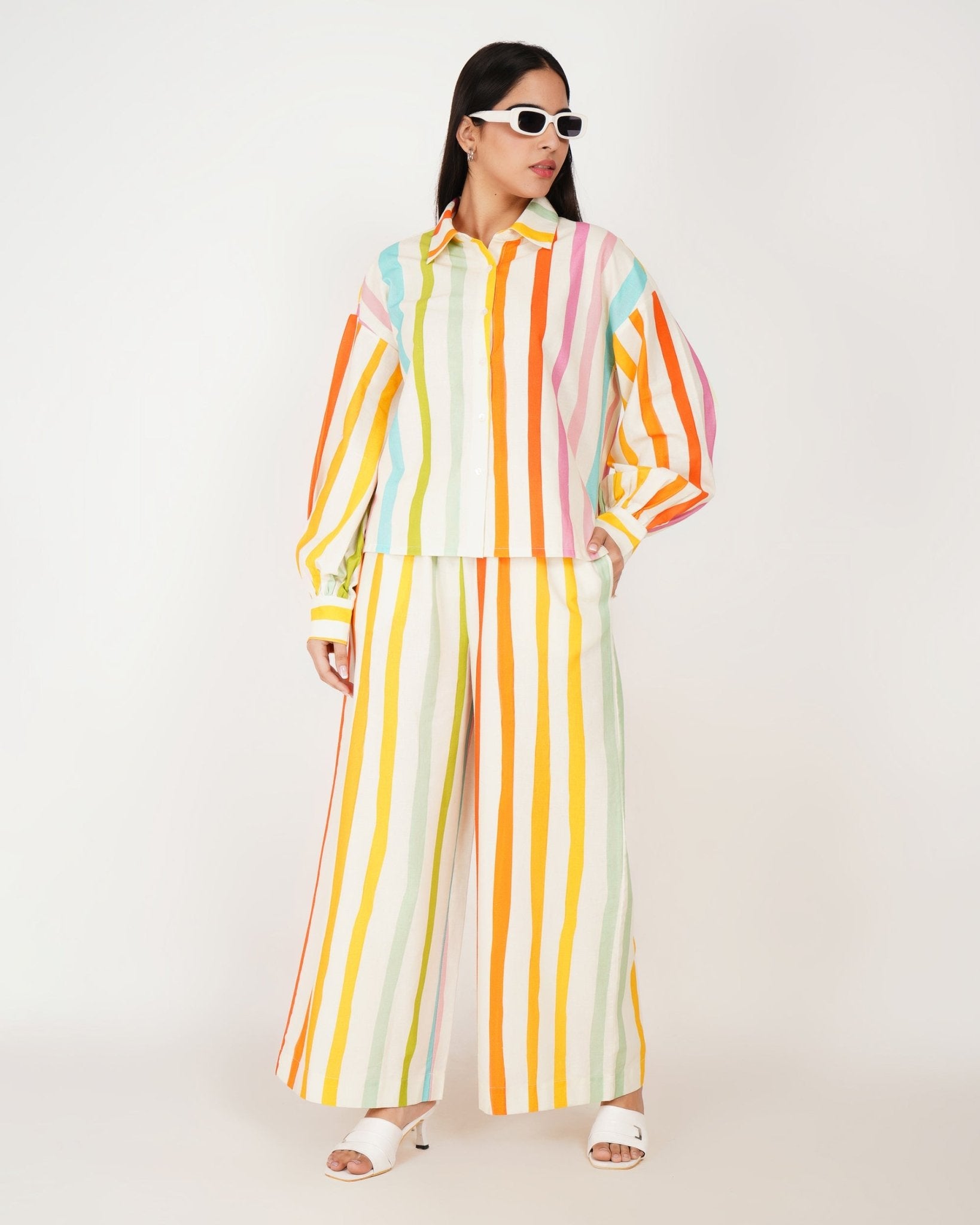 Sunstripe Linen - Blend Co - Ord Set - Vakr Studios