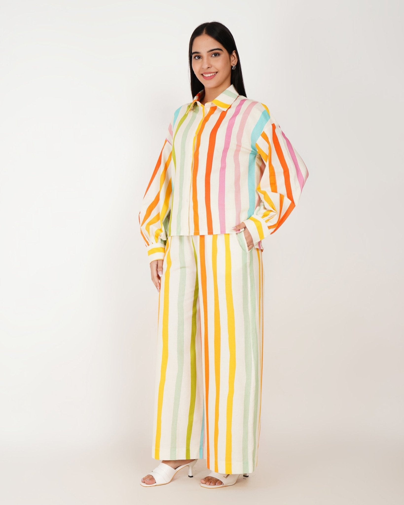 Sunstripe Linen - Blend Co - Ord Set - Vakr Studios