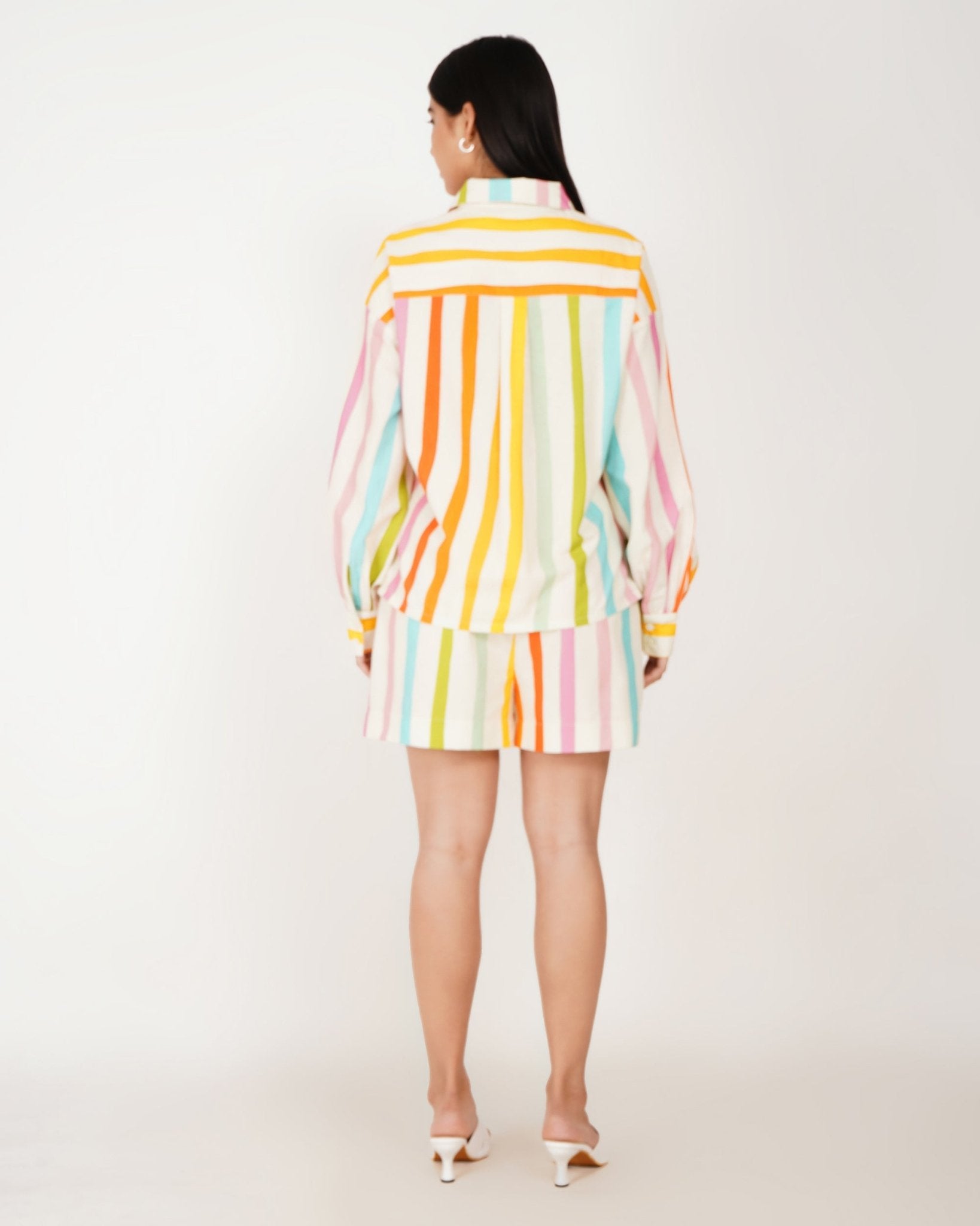 Sunstripe Linen - Blend Shorts Co - Ord Set - Vakr Studios