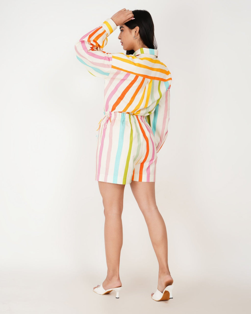 Sunstripe Linen - Blend Shorts Co - Ord Set - Vakr Studios
