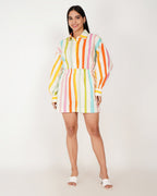Sunstripe Linen - Blend Shorts Co - Ord Set - Vakr Studios