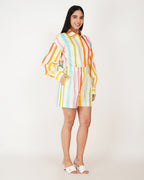 Sunstripe Linen - Blend Shorts Co - Ord Set - Vakr Studios