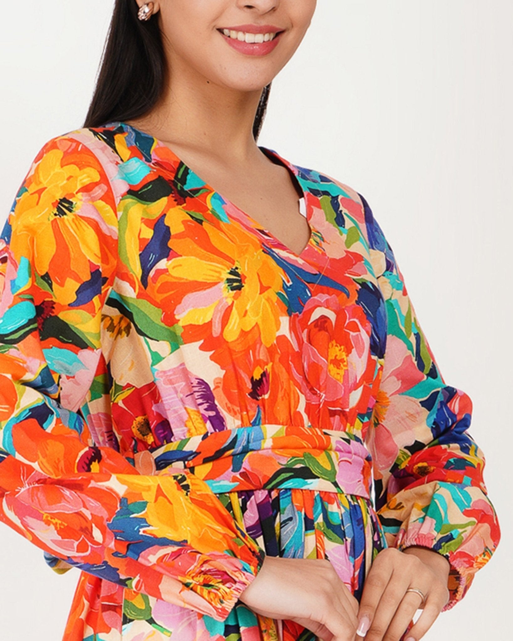 Verona Garden Linen Dress - Vakr Studios