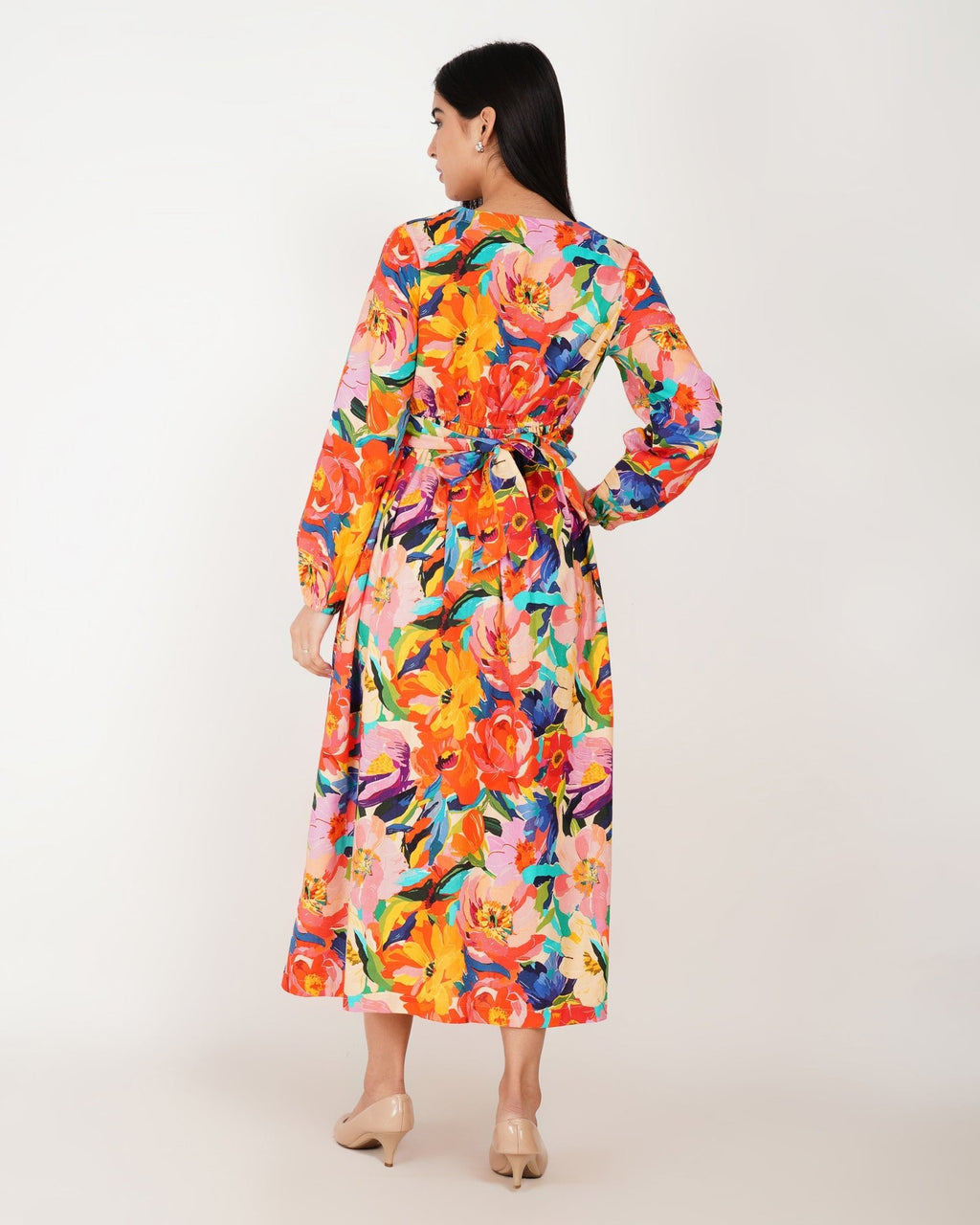 Verona Garden Linen Dress - Vakr Studios