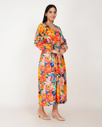 Verona Garden Linen Dress - Vakr Studios